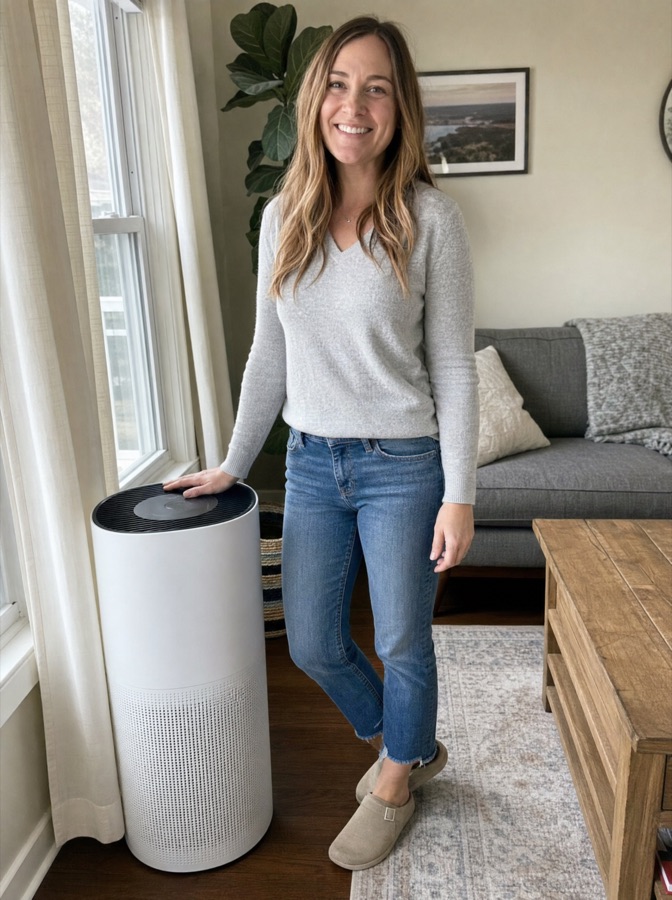 Real tester at home with an air purifier